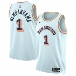 Maillot NBA San Antonio Spurs Victor Wembanyama Nike 2024-25 City Edition Bleu Swingman - Homme